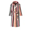 Missoni Red Multicolor Best Zigzag-pattern Cotton-terry Bathrobe In Multi