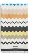Missoni Best Fouta Beach Towel Black Multicolor In Multi