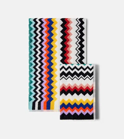 Missoni Best Set Of 2 Cotton Terry Towels In Pink
