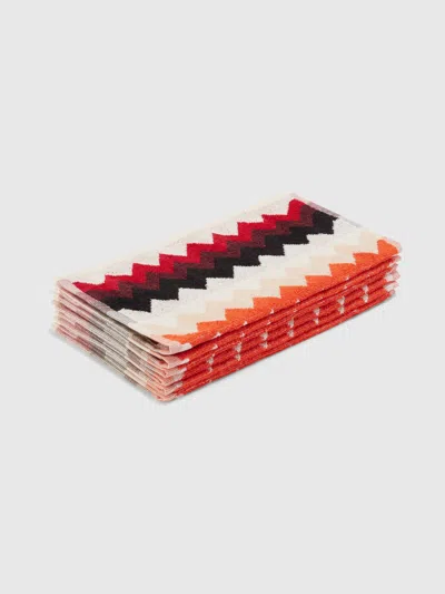 Missoni Best Set Of Six Pure Cotton Face Towels In Multi