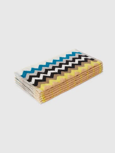 Missoni Best Set Of Six Pure Cotton Face Towels In Multi