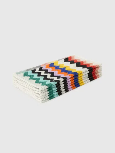 Missoni Best Set Of Six Pure Cotton Face Towels In Multi