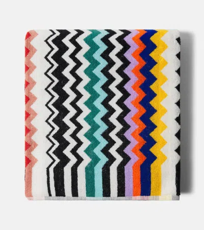 Missoni Best Zigzag Cotton Terry Towel In Yellow