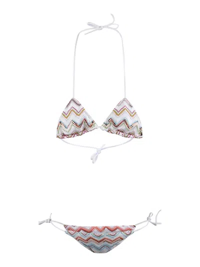 Missoni Triangle Bikini With Lurex Details In Multicolour