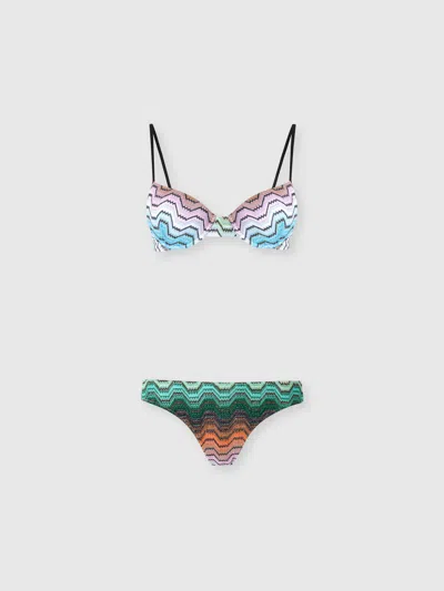 MISSONI Bikini a balconcino in viscosa lamé