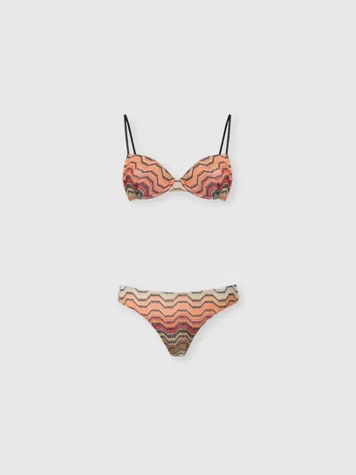 Missoni Bikini A Balconcino In Viscosa Lamé In Multi