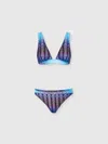 Missoni Zig Zag Pattern Bralette Bikini In Multi