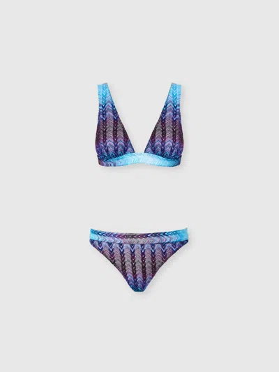Missoni Zig Zag Pattern Bralette Bikini In Multi