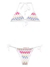 Missoni Multicolor Bikini Costume In Fq Multicolor White Base