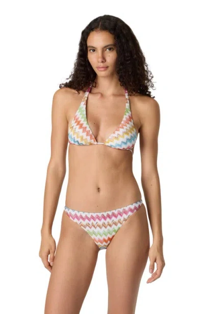 Missoni Bikini In Lamé Viscose With Micro Zigzag Pattern In Multi