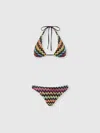Missoni Bikini In Lamé Viscose With Micro Zigzag Pattern In Multi