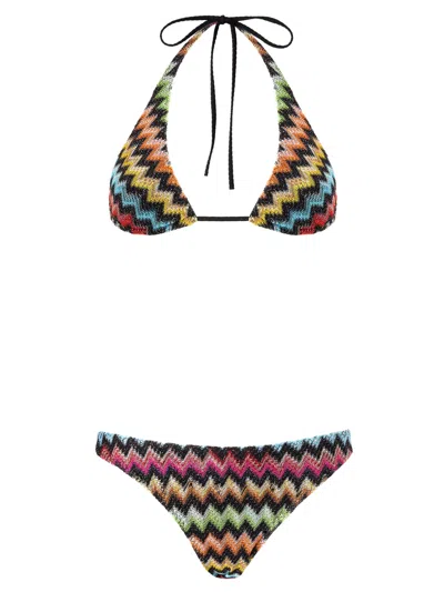 MISSONI BIKINI IN LAMÉ VISCOSE WITH MICRO ZIGZAG PATTERN