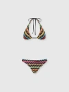 Missoni Bikini In Lamé Viscose With Micro Zigzag Pattern In Multi
