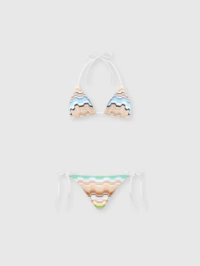 Missoni Bikini In Pure Viscose With Greek Motif In Multi