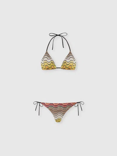 Missoni Bikini In Viscose Lamé Blend In Multi