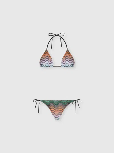 Missoni Bikini In Viscose Lamé Blend In Multi