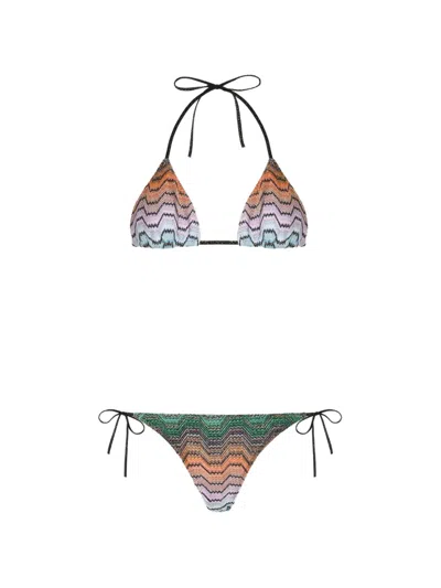 Missoni Bikini In Viscose Lamé Blend In Multi