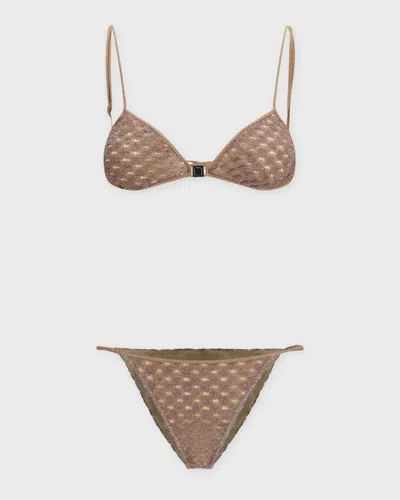Missoni Bikini Lamé Viscose In Brown