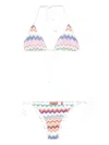 Missoni Multicolor Bikini With All-over Zig-zag Motif And Adjustable Lace-up Closure In Viscose Blend Woman In Multi