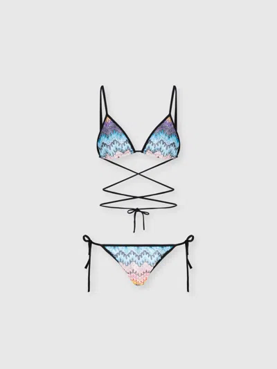 Missoni Bikini With Long Ties And Mesh Details