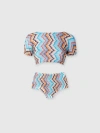 Missoni Bikini With T-shirt Top And Zig Zag Pattern In Multicoloured