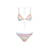 Missoni Triangle Bikini Top Adjustable Thin Straps In Multi