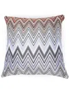 Missoni Birmingham Zigzag-jacquard Cushion In Blau