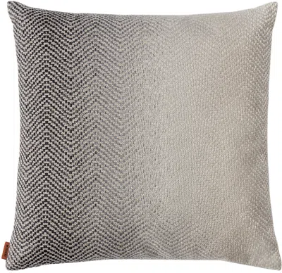 Missoni Black & Beige Scia Cushion In Grey