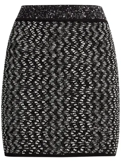 Missoni Black And White Zigzag Skirt In Multi