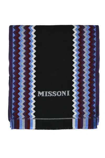 Missoni Black Bordeaux Wool Scarf