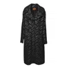 Missoni Black Bouclé Knit Coat With Lame Chevron In Black