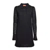 Missoni Black Chevron Cotton Viscose Polo Mini Dress