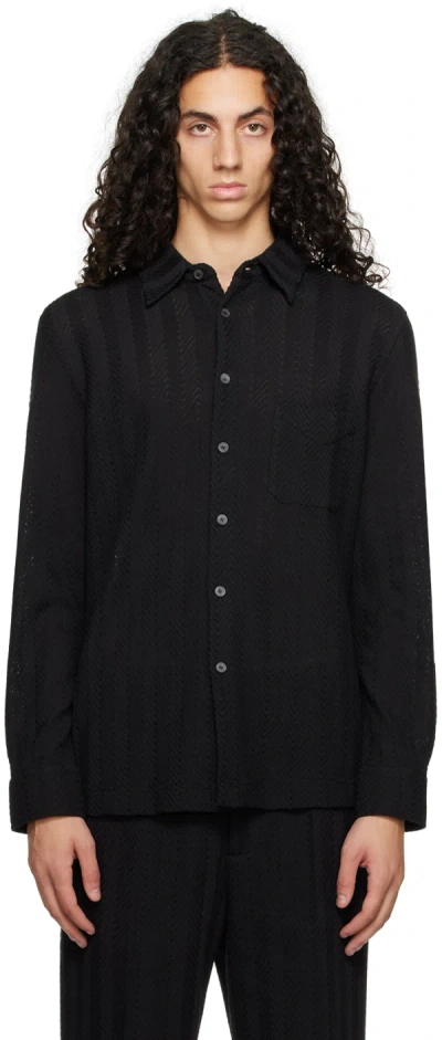 Missoni Black Chevron Shirt In Black Beauty