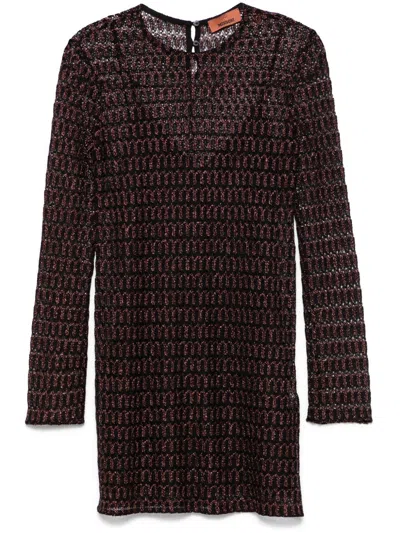 Missoni Minikleid Mit Lochmuster In Schwarz