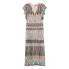 Missoni Striped Metallic-knit Midi Dress In Multi