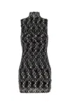 Missoni Minikleid Mit Stehkragen Aus Strukturierter Spitze In Black