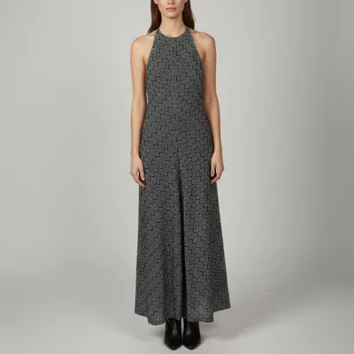Pre-owned Missoni Black Lurex Knit Halter Backless Dress L