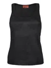 Missoni Metallic-threading Scoop-neck Tank Top In Black