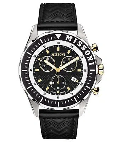 Pre-owned Missoni Black Mens Chronograph Watch Urban Mwjd00122