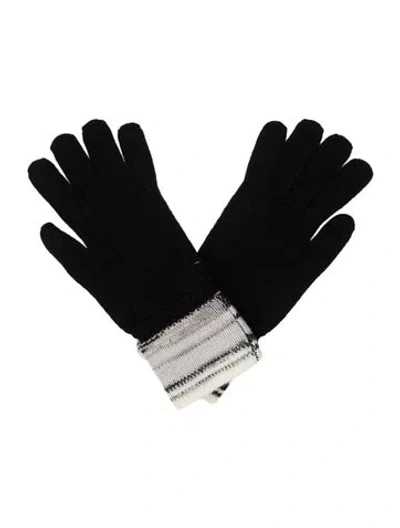 Pre-owned Missoni Black Pattern Printed Knitwear Winter Gloves W/tags