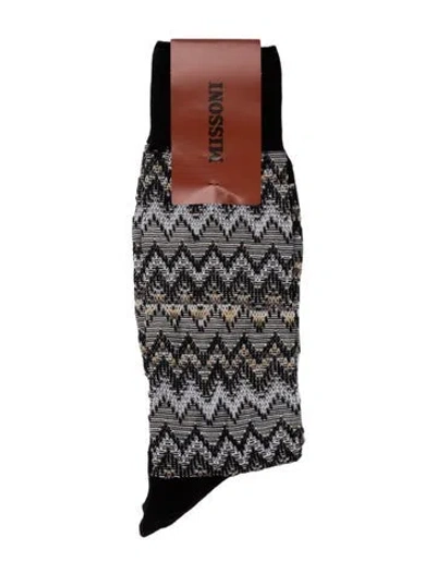 Pre-owned Missoni Black Patterned Socks