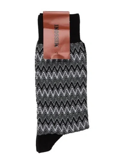 Pre-owned Missoni Black Patterned Socks