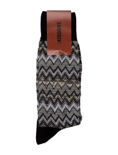 Pre-owned Missoni Black Patterned Socks