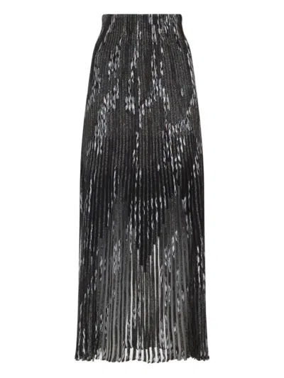 Missoni Black Pleated Long Skirt