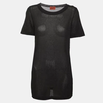 Pre-owned Missoni Black Shimmer Knit Tops M