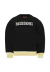 Missoni Logo-detail Crew-neck Sweater In Black