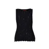 Missoni Black Viscose Tank Top With Sequins