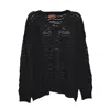 Shop Missoni Black Wool And Viscose Chevron V-neck Sweater