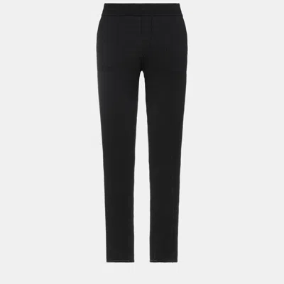 Pre-owned Missoni Black Wool Tapered Trousers L (it 50)