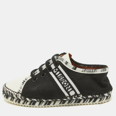 Missoni Black/white Canvas Espadrille Flats